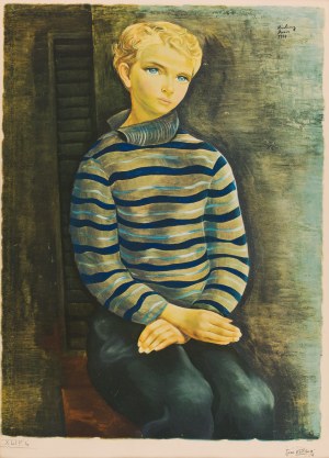 Mojżesz (Moise) Kisling (1891 Kraków - 1953 Paryż), Portret chłopca, 1939