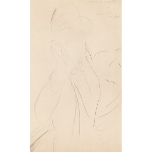 Amedeo Modigliani (1884 Livorno - 1920 Paris), Porträt von Simon Mondzain, vor 1920