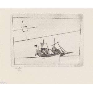 Lyonel Feininger (1871 Nowy Jork - 1956 Nowy Jork), Żaglowiec, 1939