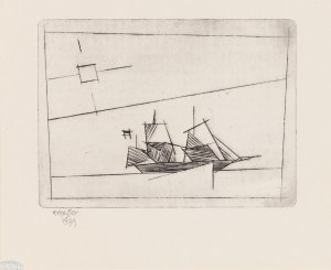 Lyonel Feininger (1871 Nowy Jork - 1956 Nowy Jork), Żaglowiec, 1939