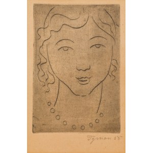 Tymon Niesiołowski (1882 Lviv - 1965 Torun), Portrait of a Girl, 1955
