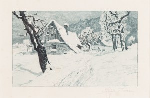 Friedrich Iwan (1889 Kamienna Góra - 1967 Wangen), Karkonosze zimą (