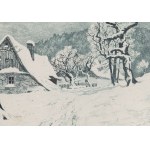 Friedrich Iwan (1889 Kamienna Góra - 1967 Wangen), Karkonosze im Winter (Raszów im Winter)