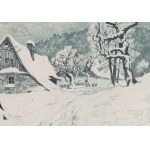 Friedrich Iwan (1889 Kamienna Góra - 1967 Wangen), Karkonosze in winter (Raszow in winter).