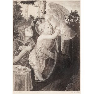 Feliks Stanislaw Jasinski (1862 Ząbkow in Podlasie - 1901 Puteaux), Madonna with Child and St. John the Baptist according to Sandro Botticelli, 1890.
