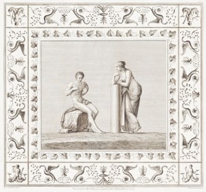 Franciszek Smuglewicz (1745 Warszawa - 1807 Wilno), Muza i Polifem (plansza 29 z Vestigie delle Terme di Tito), 1776