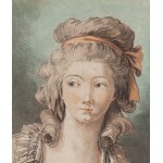 Gilles Antoine Demarteau (mladší) (1750 - 1802 Paříž), Pletená dívka se svázanými vlasy z cyklu Účesy
