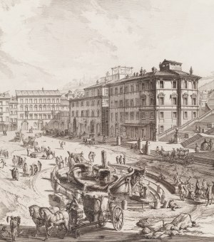 Giovanni Battista Piranesi (1720 Mogliano Veneto - 1778 Rzym), Veduta di Piazza di Spagna z Vedute di Roma