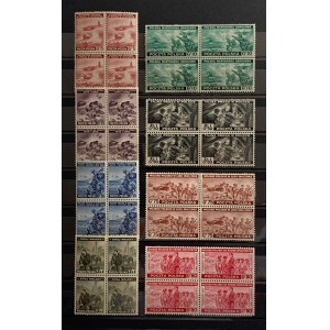 Stamps. 8 blocks. First edition of the Polish Government in Exile in London [1941].