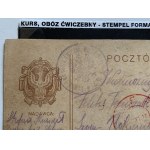 Pohlednice. Legie. Vlastenecká pohlednice odeslaná ze Zegrze do Lodže [1917].