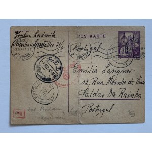 Pohlednice. Konspirační pošta pro vojenské Polsko-Lisabon-Anglie [1943].