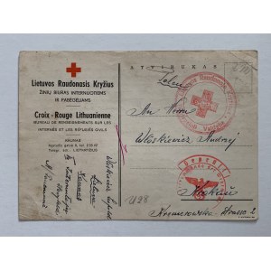 Postkarte. Internierte in Litauen [1940] Bürgschaft