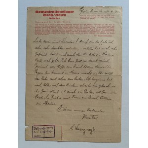 Letter. Gross Rosen Concentration Camp [1941].