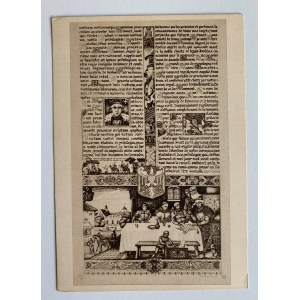 SZYK Artur. Pocztówka: Z cyklu „Statut Kaliski”. Stronica tekstu. Kraków [1939]