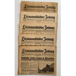 LITZMANNSTÄDTER ZEITUNG. Súbor 11 čísel. Lodž [1941].