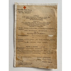 List od nemeckého Červeného kríža. Berlín [1944].