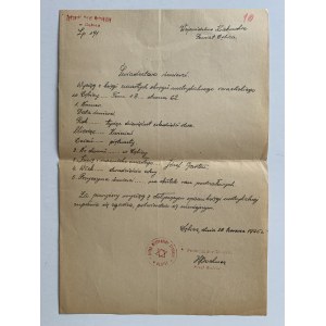 Death Certificate. Jewish Metric Office in Debica [1945].
