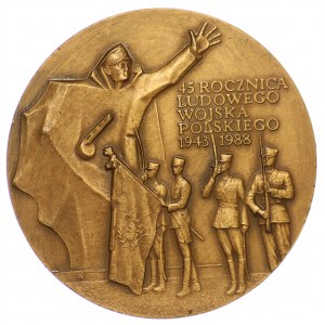 Polska, Medal, 45 Rocznica Ludowego Wojska Polskiego 1943-1988