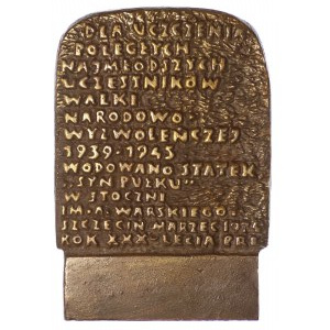 Medal, Wodowanie Statku Syn Pułku 1939-1945