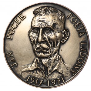 Medal, Jan Pocek Poeta Ludowy 1917-1971