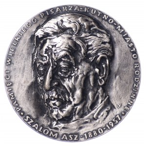 Medal, Pamięci Wielkiego Pisarza Kutno- Miasto Rodzinne Szalom Asz 1880-1957