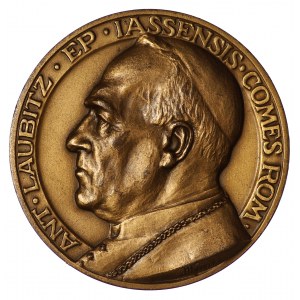 Polska, Medal za zasługi nad badaniem Katedry Gnieźnieńskiej, bp A. Laubitz, 1935, projektu J. Wysockiego