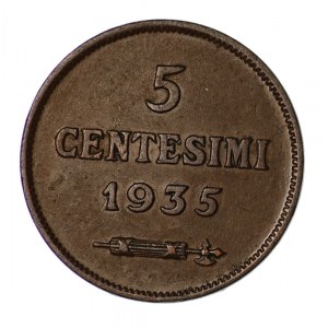 Repubblica Di S.Marino, 5 Centesimi 1935
