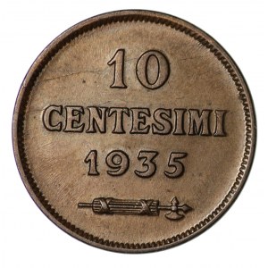 Repubblica Di S.Marino, 10 Centesimi 1935