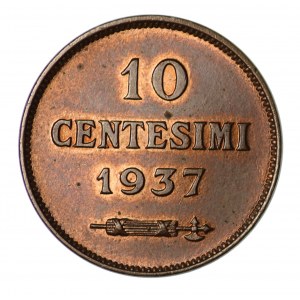 San Marino, 10 Centesim 1937