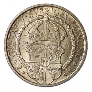 Szwecja, 2 korony, 1921, Sztokholm
