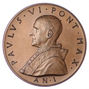 Watykan, Medal Paweł VI 1963-1978, Medal na I rok pontyfikatu - brąz