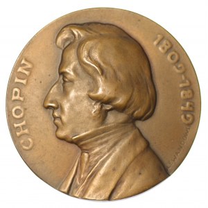 Medal, 100 rocznica urodzin Fryderyka Chopina 1910