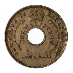 Brytyjska Afryka Zachodnia, 1/2 Penny 1947