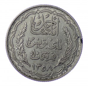 Tunisko, 10 franků 1939