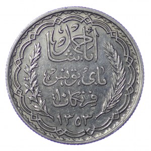 Tunezja, 10 Francs 1353 (1935)