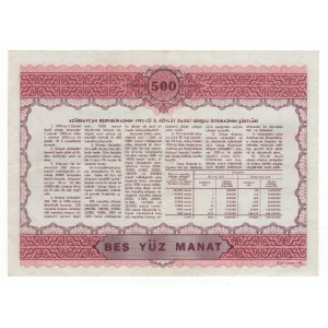 Azerbejdżan, 500 manat 1993