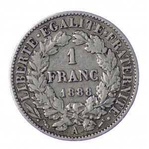 Francja, 1 Franc 1888