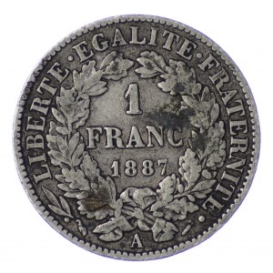 Francja, 1 Franc 1887