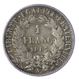 Francja, 1 Franc 1887