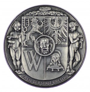 Medal, Śląsk, Wrocław - medal nagrodowy z Wystawy Ogrodniczej we Wrocławiu w 1913 - srebro