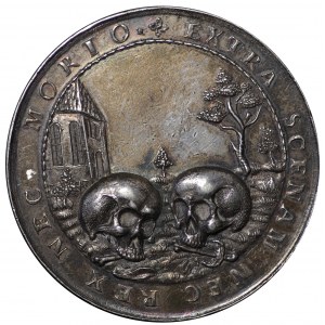 Medal, medal pośmiertny elektora saskiego Jana Jerzego II, stempla autorstwa J. Buchheima (medaliera działającego na Śląsku) - unikat