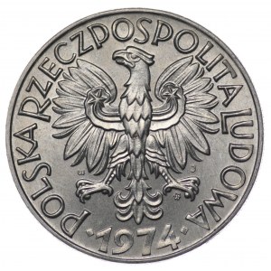 Poland, 5 gold 1974 - flat date