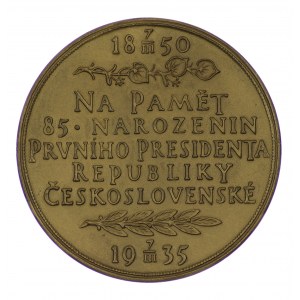 Czechoslovakia, medal for the 85th anniversary of the birth of Tomas Masaryk, 1935
