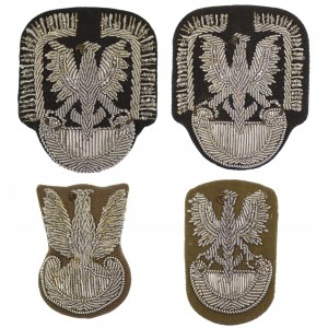 Poland, set of eagles of the People's Army of Poland, 4 pieces