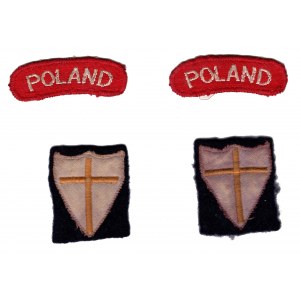 Polska, PSZnZ, Naszywki2 x krzyż 8 Armii i 2x Polandi