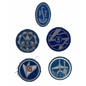Polska, Naszywka Emblemat Wojskowe Zestaw 5szt.