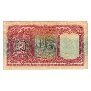 Birma, 5 rupees 1938
