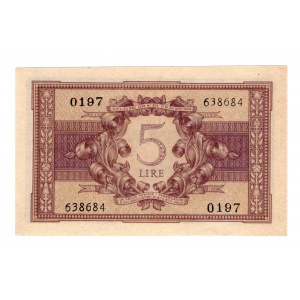 Włochy, 5 lire 1944