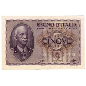 Włochy, 5 lire 1940-1944