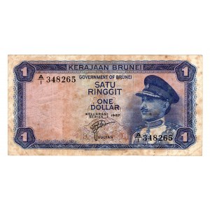 Brunei, 1 dollar 1967